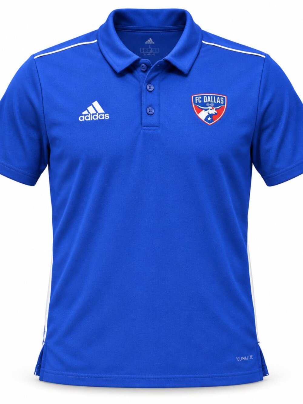 Adidas FC Dallas Men’s Medium Blue Climalite MLS Soccer Polo